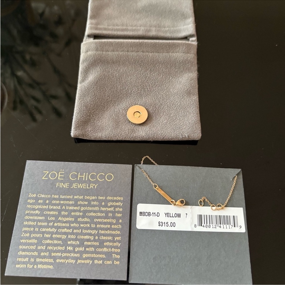 Zoe Chicco 14 K Gold with diamond Hamas Bracelet - Picture 2 of 5